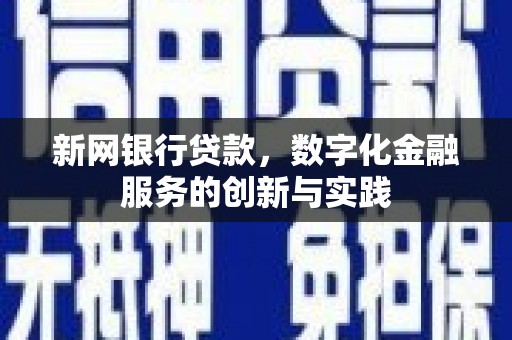 济宁新网银行贷款，数字化金融服务的创新与实践