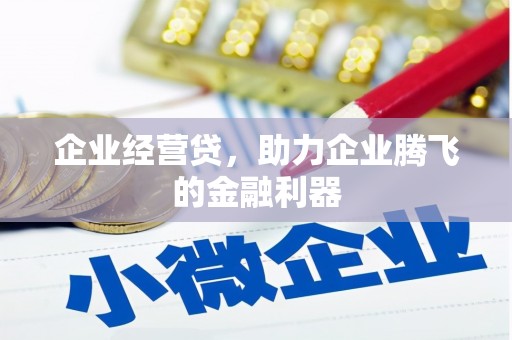 济宁企业经营贷，助力企业腾飞的金融利器