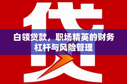 济宁白领贷款，职场精英的财务杠杆与风险管理