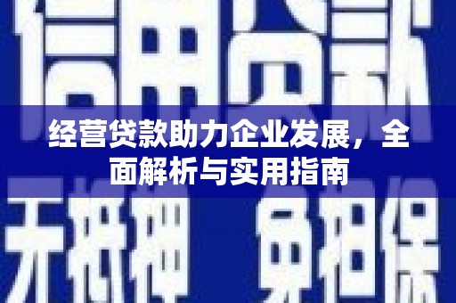 济宁经营贷款助力企业发展，全面解析与实用指南
