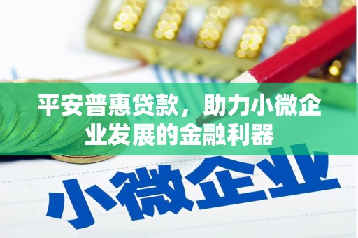 济宁平安普惠贷款，助力小微企业发展的金融利器