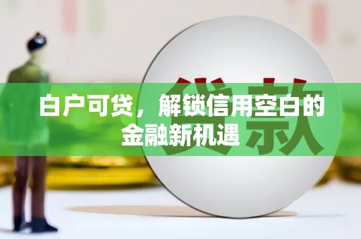 济宁白户可贷，解锁信用空白的金融新机遇