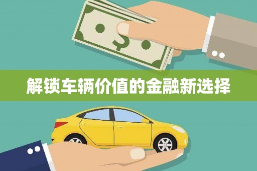 济宁解锁车辆价值的金融新选择