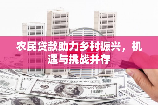 济宁农民贷款助力乡村振兴，机遇与挑战并存