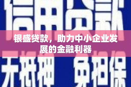 济宁银盛贷款，助力中小企业发展的金融利器
