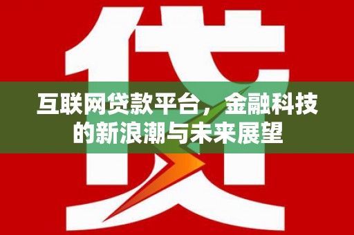 济宁互联网贷款平台，金融科技的新浪潮与未来展望