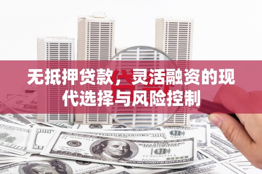 济宁无抵押贷款，灵活融资的现代选择与风险控制