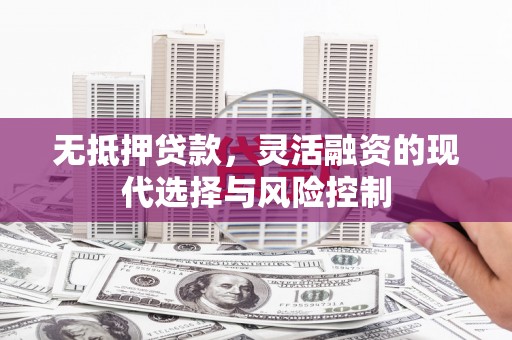 济宁无抵押贷款，灵活融资的现代选择与风险控制