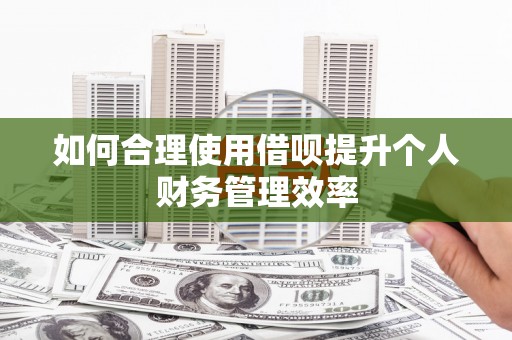济宁如何合理使用借呗提升个人财务管理效率