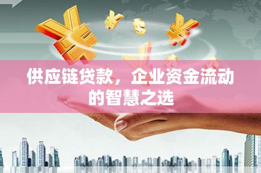 济宁供应链贷款，企业资金流动的智慧之选