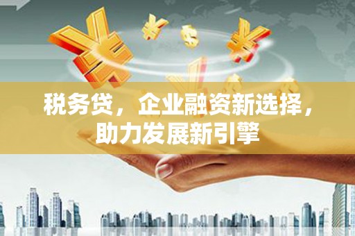 济宁税务贷，企业融资新选择，助力发展新引擎