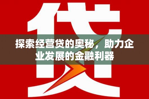 济宁探索经营贷的奥秘，助力企业发展的金融利器