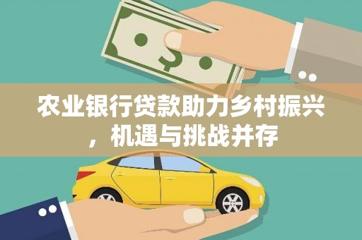 济宁农业银行贷款助力乡村振兴，机遇与挑战并存