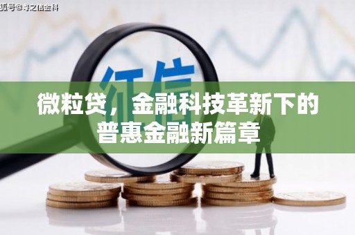 济宁微粒贷，金融科技革新下的普惠金融新篇章