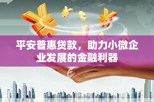 济宁平安普惠贷款，助力小微企业发展的金融利器