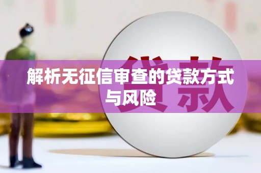 济宁解析无征信审查的贷款方式与风险