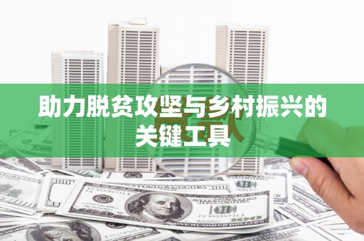 济宁助力脱贫攻坚与乡村振兴的关键工具